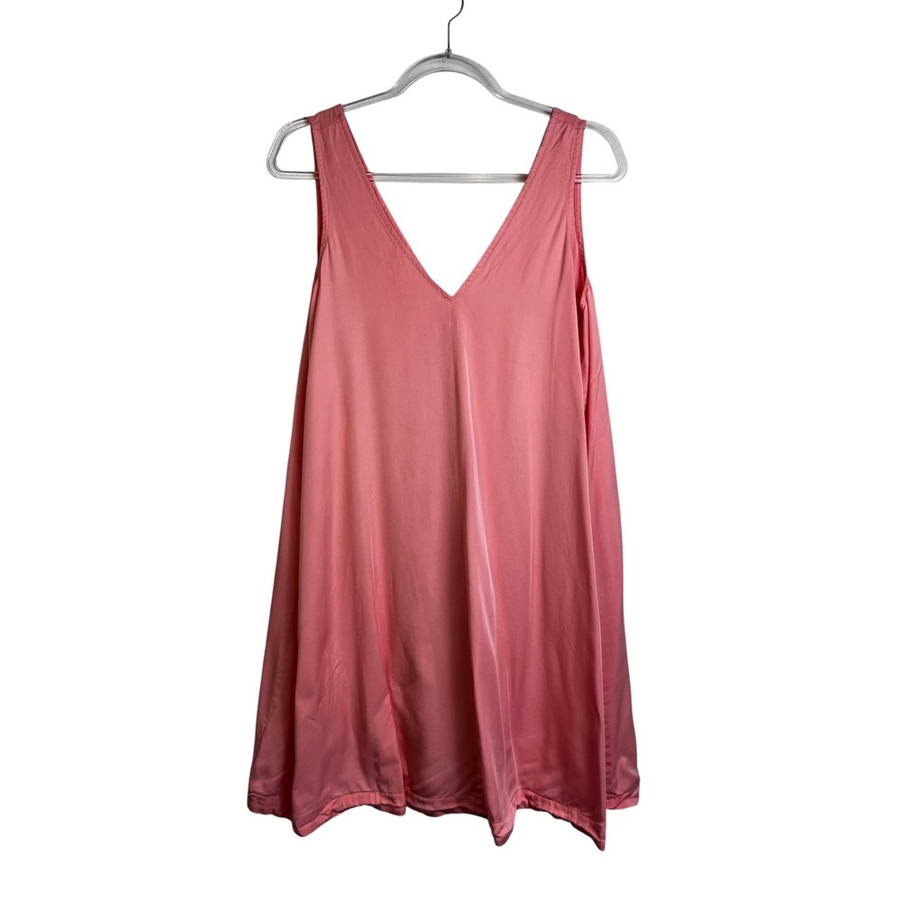Lou & Grey Womens Coral Pink V-Neck Sleeveless‎ Modal Swing Dress Size M
